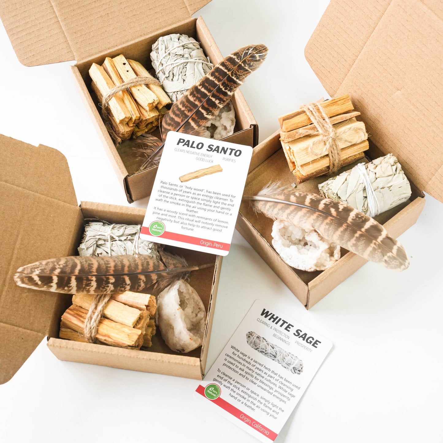 Kit de purificación con salvia blanca y palo santo