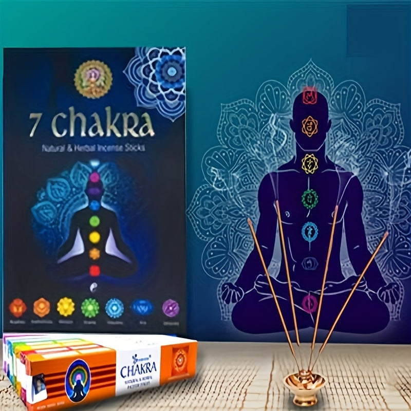 Juego de varitas de incienso de los siete chakras