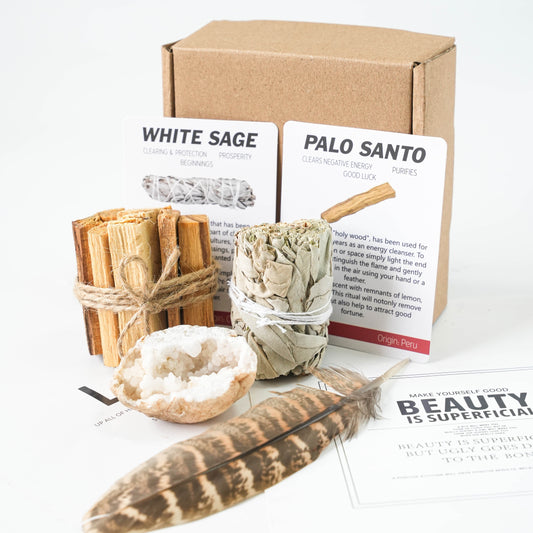 White Sage &amp; Palo Santo Smudging Kit