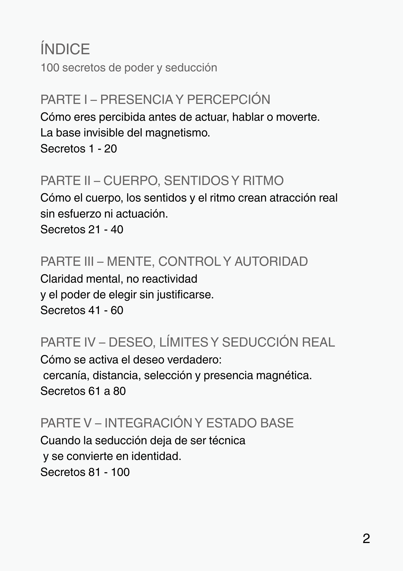 100 SECRETOS DE PODER Y SEDUCCIÓN - Presencia, magnetismo y autoridad silenciosa