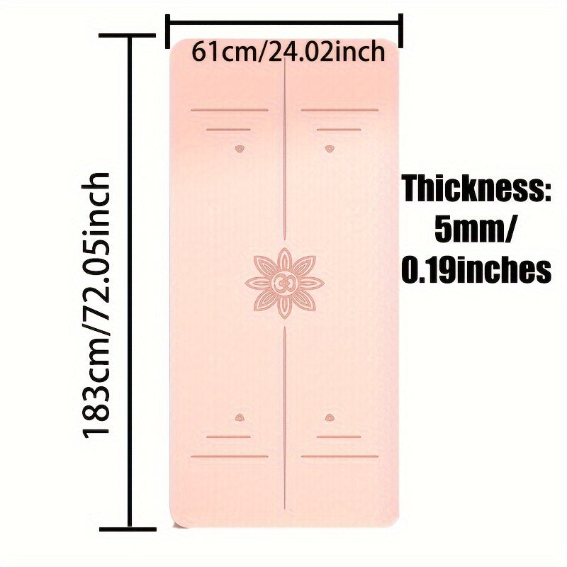 Esterilla de yoga y pilates antideslizante de TPE, accesorio de fitness para el hogar, 1 unidad