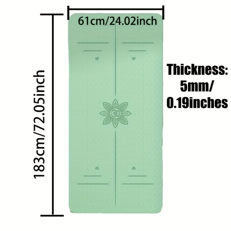 Esterilla de yoga y pilates antideslizante de TPE, accesorio de fitness para el hogar, 1 unidad