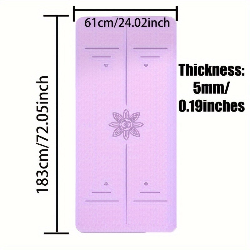 Esterilla de yoga y pilates antideslizante de TPE, accesorio de fitness para el hogar, 1 unidad